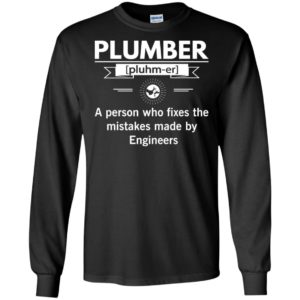 Plumber definition funny christmas job gift for men long sleeve