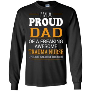 Trauma nurse dad gift proud dad of awesome nurse t-shirt and mug long sleeve