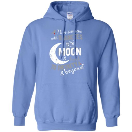 Diabetes awareness love moon back hoodie