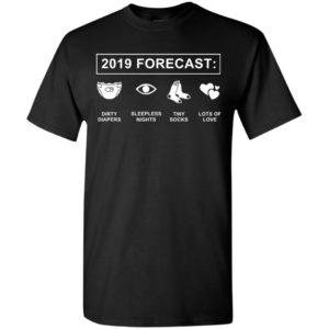 2019v forecast new dad mom for expecting baby announcment t-shirt