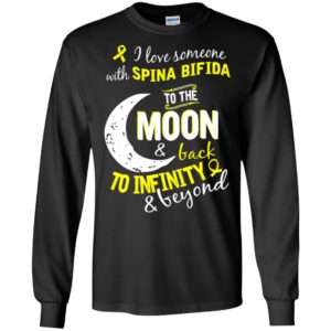 Spina bifida awareness love moon back to infinity long sleeve