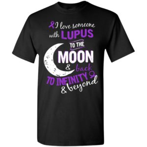 Lupus awareness love moon back to infinity t-shirt
