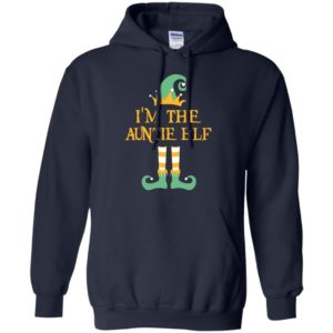 I’m the auntie elf christmas matching gifts family pajamas elves women hoodie