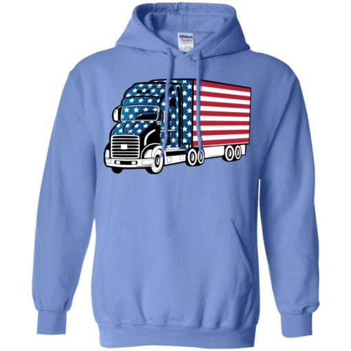 American trucker gift for tow log truck driver patriots hoodie