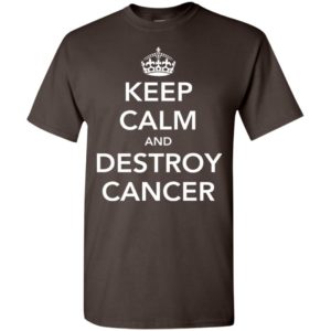 Keep calm and destroy cancer gifts t-shirt