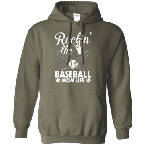 Rockin the baseball mom life mother’s day gift hoodie