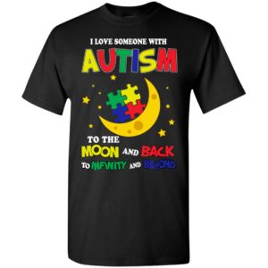 I love someone with autism to the moon and back t-shirt and mug t-shirt