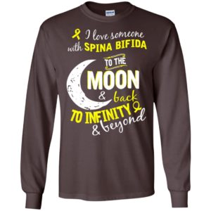 Spina bifida awareness love moon back to infinity long sleeve