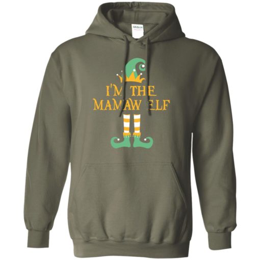 I’m the mamaw elf christmas matching gifts family pajamas elves women hoodie
