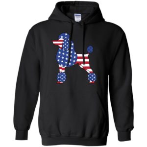 Proud poodle in america flag mom dog lover hoodie