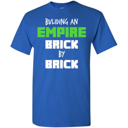 Building an empire brick by brick gaming pixel mario texture t-shirt