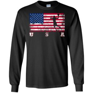American flag basketball player national team happy 4th july long sleeve