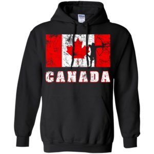 Canada flag hunter archery love hunting hoodie