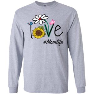 Love mom life heart floral gift mom life mothers day gift long sleeve