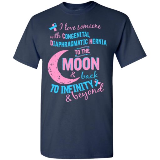 Congenital diaphragmatic hernia awareness cdh love moon back t-shirt