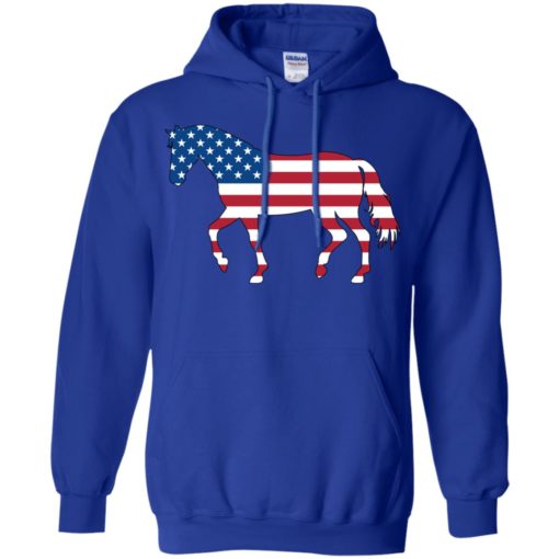 American flag horse art 4th july christmas gift hoodie