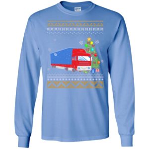 Truck snows tree ugly sweater style christmas gifts for truck driver lovers long sleeve