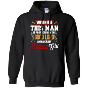 Sorry this man is protected by redhead girl funny husband lover hoodie