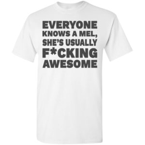 Everyone know a mel she’s usually fckng awesome t-shirt