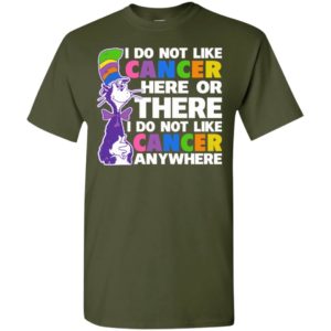Cancer awareness i do not like cancer here or there gifts t-shirt
