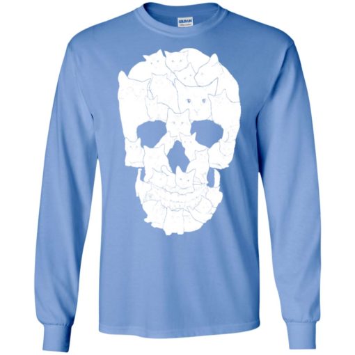 Skull cats cute halloween – cat lover gift long sleeve