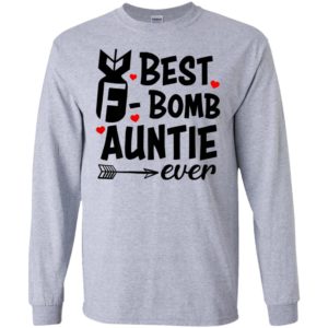 Womens best f-bomb auntie ever shirt gift long sleeve