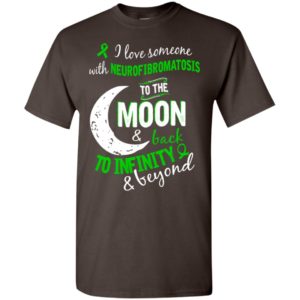 Neurofibromatosis awareness love moon back to infinity t-shirt
