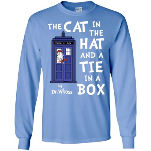 The cat in the hat and a tie in a box funny whoss kitten lover long sleeve