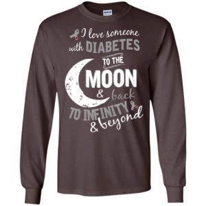 Diabetes awareness love moon back long sleeve