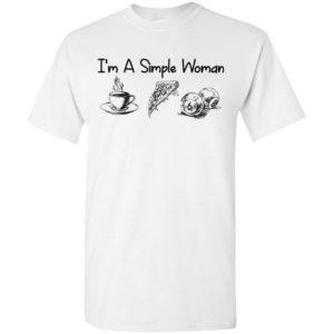 I’m a simple woman coffee pizza snooker classic t-shirt