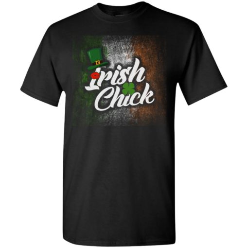 Irish chick lucky leaf kiss lip patrick’s day t-shirt