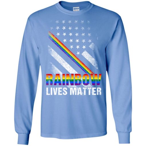 Lives matter rainbow usa flag grunge long sleeve