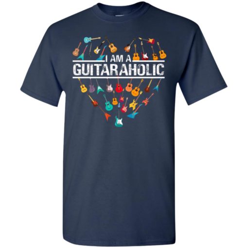 I am a guitaraholic heart shape play guitar lover t-shirt