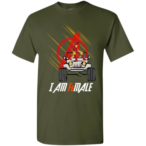 I am female funny iron avenger fans jeep lady gift t-shirt