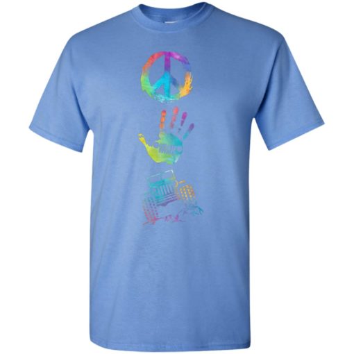 Peace wave hand jeep on funny logo arts jeep driver gift t-shirt