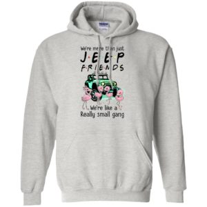 We’re more than just jeep friends like a really small gang funny flamingos jeep lover gift hoodie