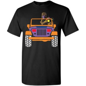 Thanos drives jeep marvel funny jeep gift endgame fans t-shirt