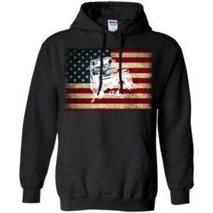 Jeep with american flag retro funny independent day hoodie