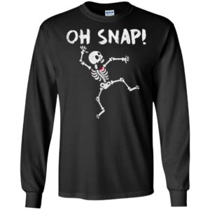 Oh snap skellington with heart funny halloween gift long sleeve