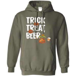 Trick treat beer funny halloween gift for drinker hoodie