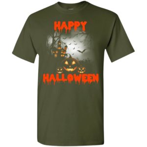 Happy halloween gift pumpkins bats night artwork t-shirt