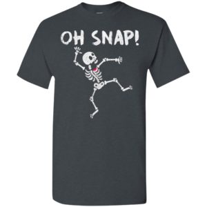 Oh snap skellington with heart funny halloween gift t-shirt
