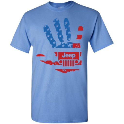 American flag wave hand jeep for jeep driver gift t-shirt