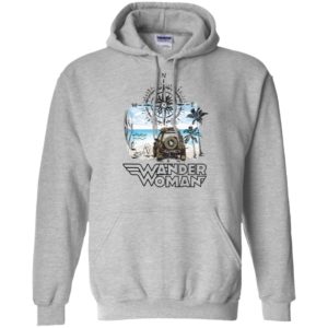 Wander woman with map compass jeep funny roadtrip jeep lady gift hoodie