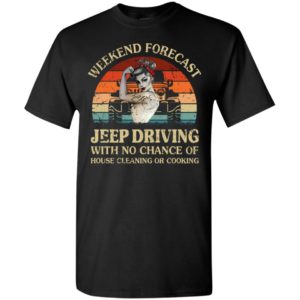 Weekend forecast jeep driving funny jeep lady vintage gift mother’s day t-shirt