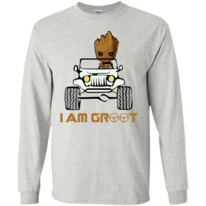 I am groot funny baby groot drives jeep gift long sleeve