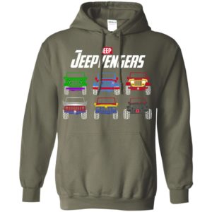 Jeepvengers endgame parody funny marvel movie fans jeep gift hoodie