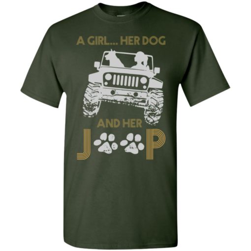 A girl her dog and her jeep funny gift for women’s day mother t-shirt