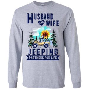 Husband and wife jeeping partners for life funny jeep couple lovers gift long sleeve