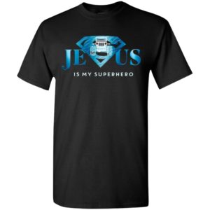 Jesus is my superhero super jeep logo funny christmas jeep lover gift t-shirt